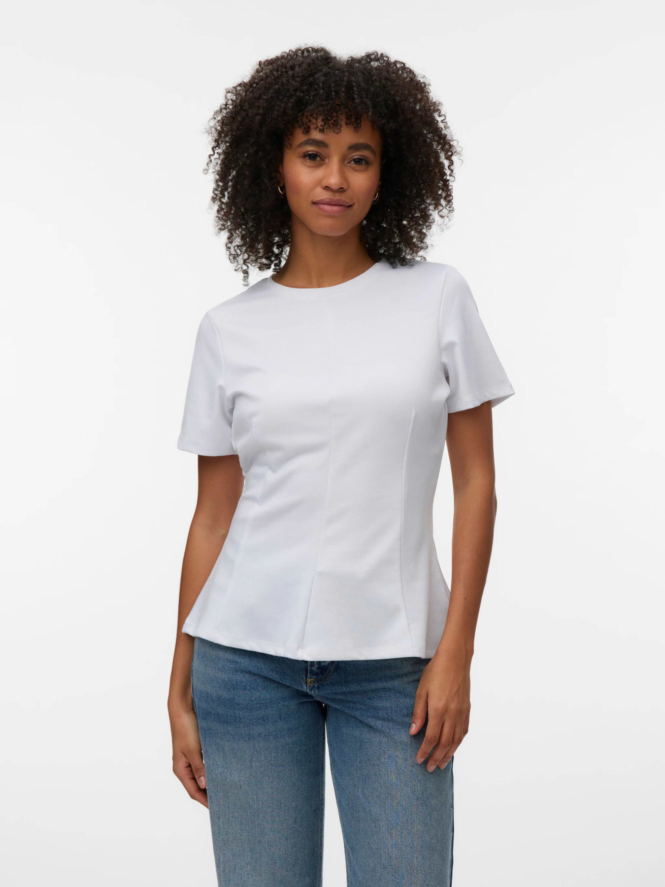 Футболки і поло Vero Moda ABBY SS PEPLUM TOP модель 10344131_Bright White Фото