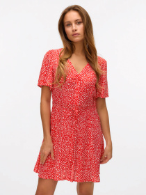 Сукні Vero Moda ALBA SS SHORT DRESS модель 10292845_Fiery Red Joey Dot Фото