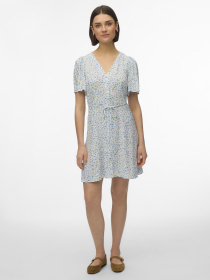 Сукні Vero Moda ALBA SS SHORT DRESS модель 10292845_Snow White Blue Brooke Фото