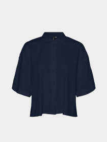 Рубашки Vero Moda LINN 2/4 SHORT SHIRT модель 10306820_Navy Blazer Фото