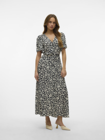 Сукні Vero Moda ALBA SS CALF DRESS модель 10330301_Black Sussie Snow White Фото