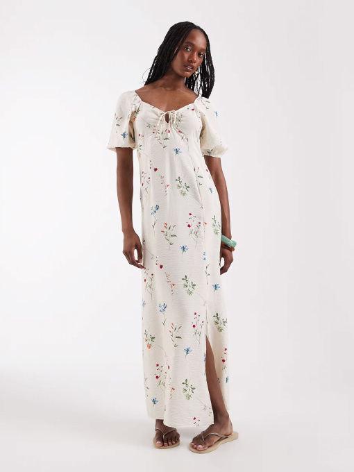 Сукні Vero Moda JOSIE 2/4 TIE ANKLE DRESS модель 10341593_Birch Bina Фото