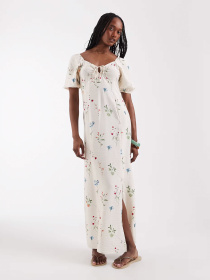 Сукні Vero Moda JOSIE 2/4 TIE ANKLE DRESS модель 10341593_Birch Bina Фото