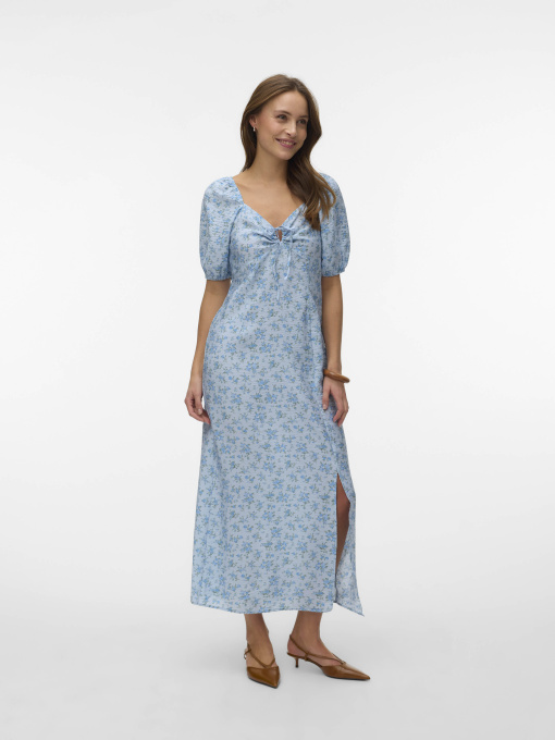 Сукні Vero Moda JOSIE 2/4 TIE ANKLE DRESS модель 10341593_Cashmere Blue Blue molly Фото