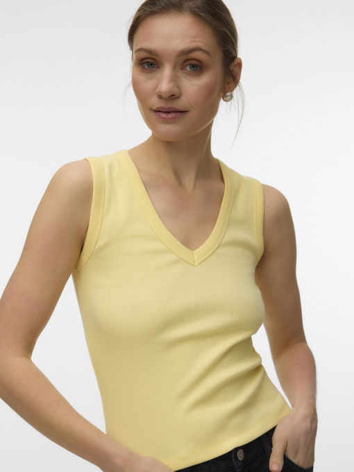 Футболки і поло Vero Moda CHLOE SHORT DEEP V-NECK TOP модель 10342916_Lemon Meringue Фото