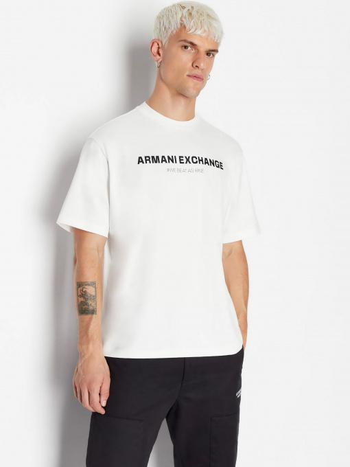 Футболки и поло Armani Exchange We beats as one модель 6RZMHM-ZJDHZ-1116 Фото