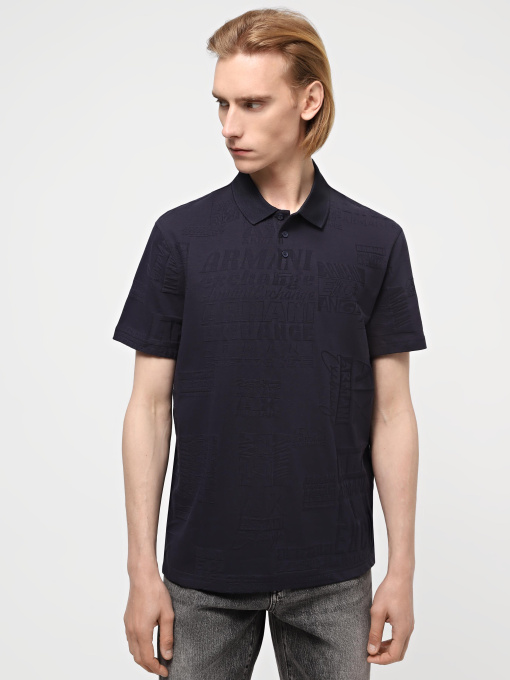 Футболки и поло Armani Exchange Allover Logo модель 3DZFHM-ZJ2ZZ-15CX Фото