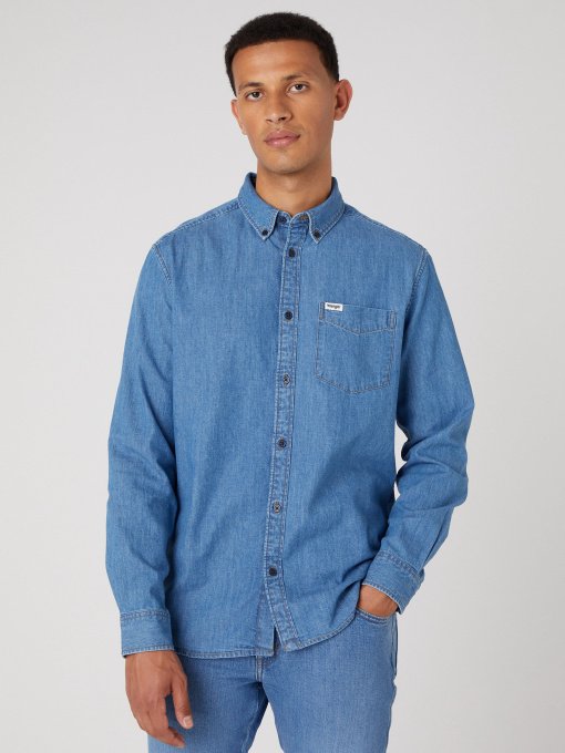 Сорочки Wrangler One Pocket Button Down модель W5B15K14V Фото