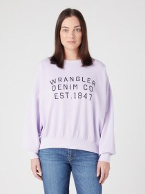 Худи и свитшоты Wrangler Crew Sweat Slogan модель W6R5HAP26 Фото