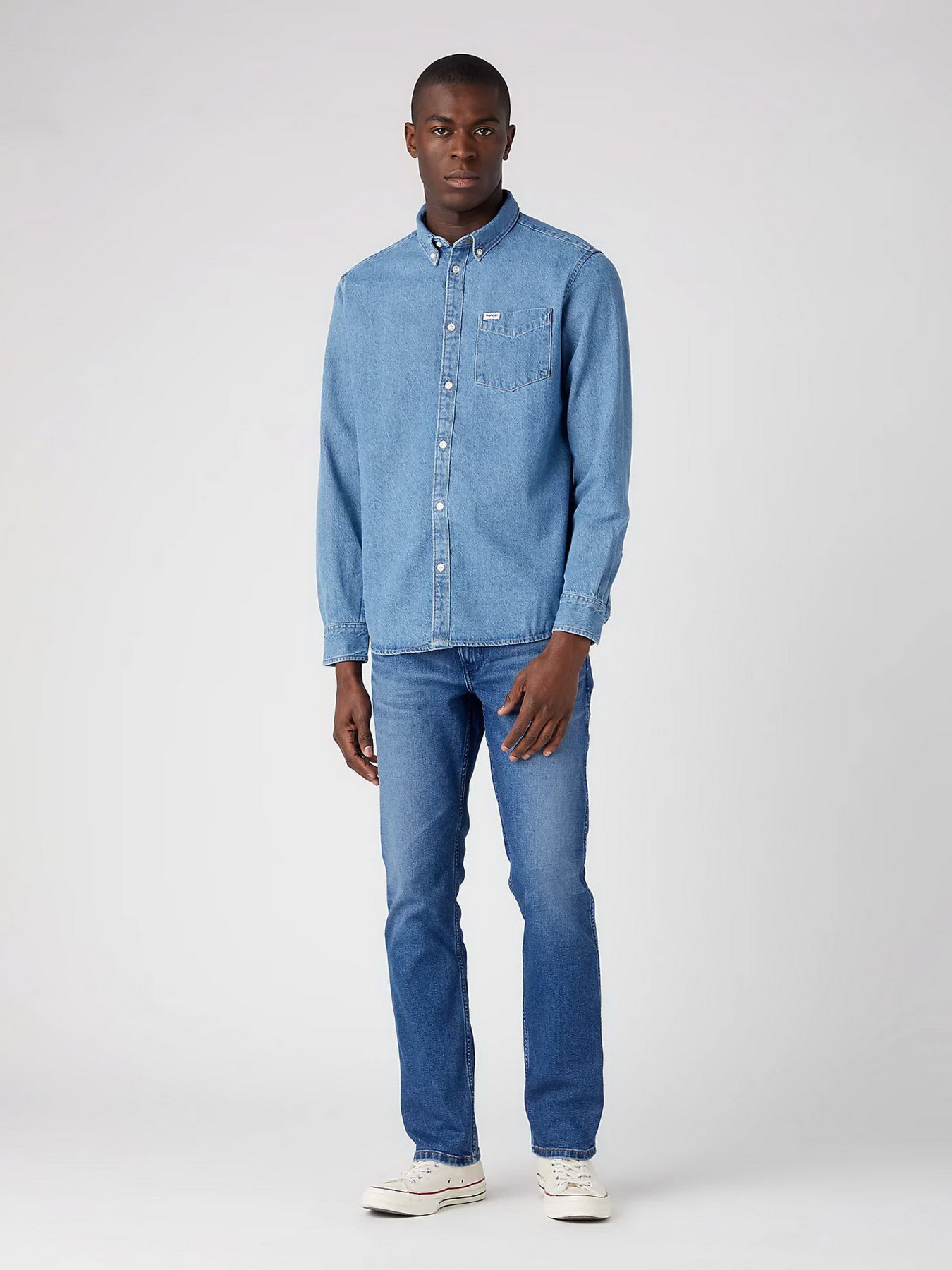 Рубашки Wrangler Ls 1 Pkt Button Down модель 112341914 Фото