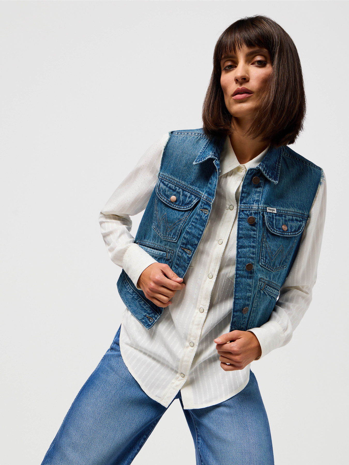 Куртки и дубленки Wrangler Shrunken Denim модель 112350356 Фото