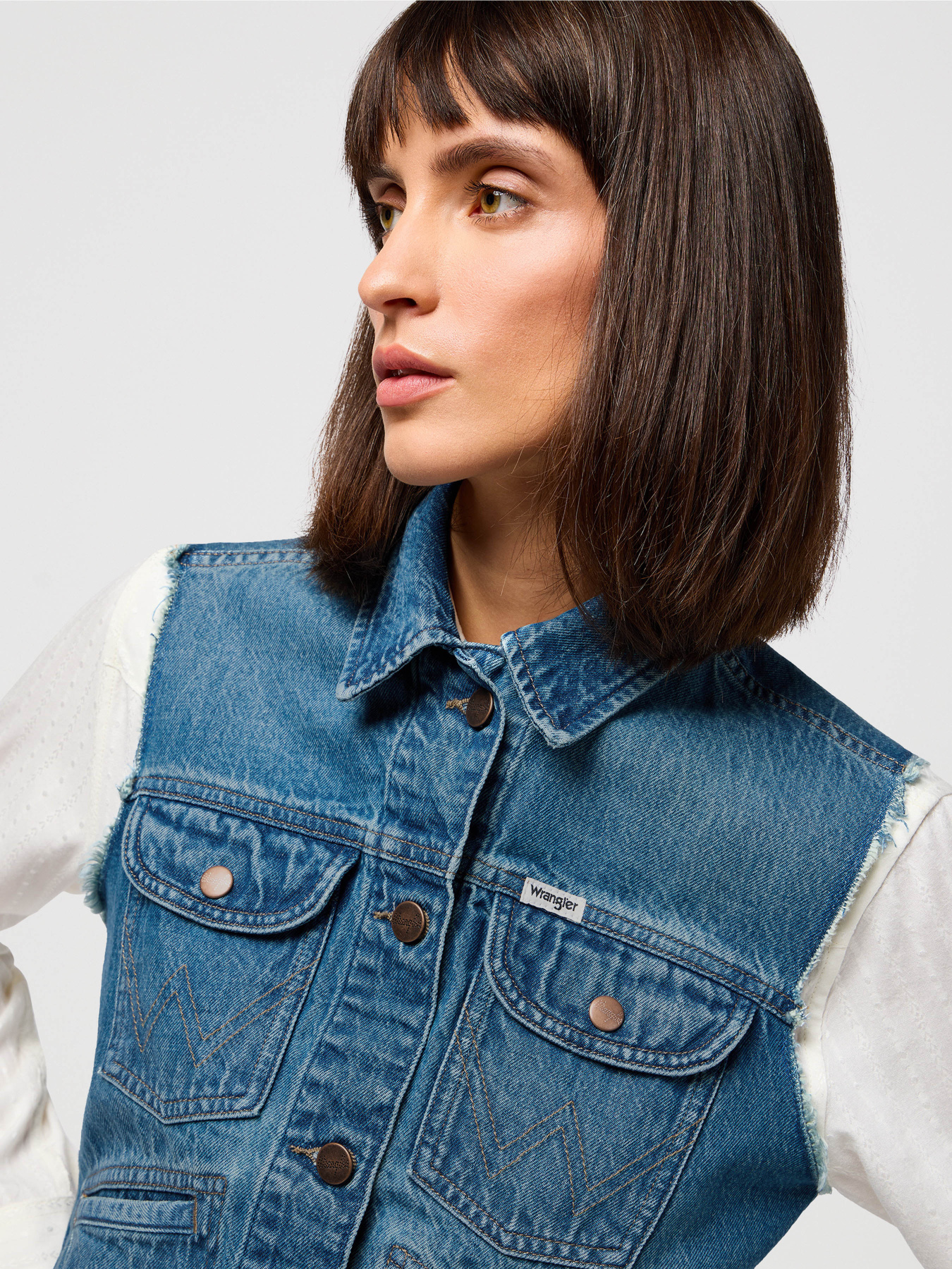 Куртки и дубленки Wrangler Shrunken Denim модель 112350356 Фото