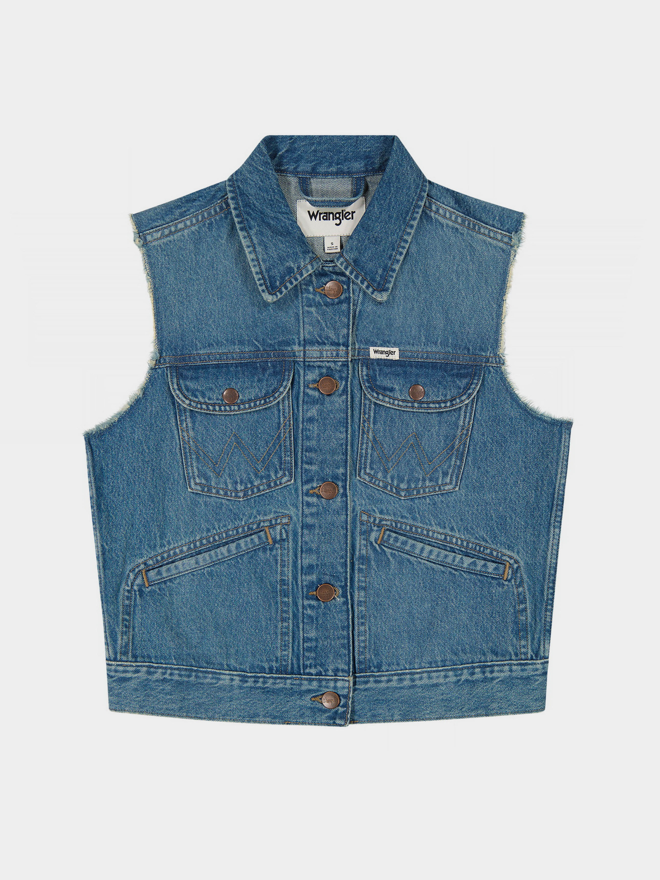 Куртки и дубленки Wrangler Shrunken Denim модель 112350356 Фото