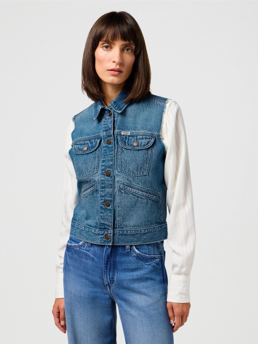 Куртки та дублянки Wrangler Shrunken Denim модель 112350356 Фото