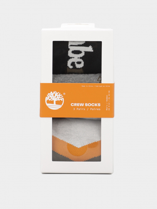 Шкарпетки та гольфи Timberland Gift Set Of 3 Pair Pack Crew модель TB0A1F2EA58 Фото