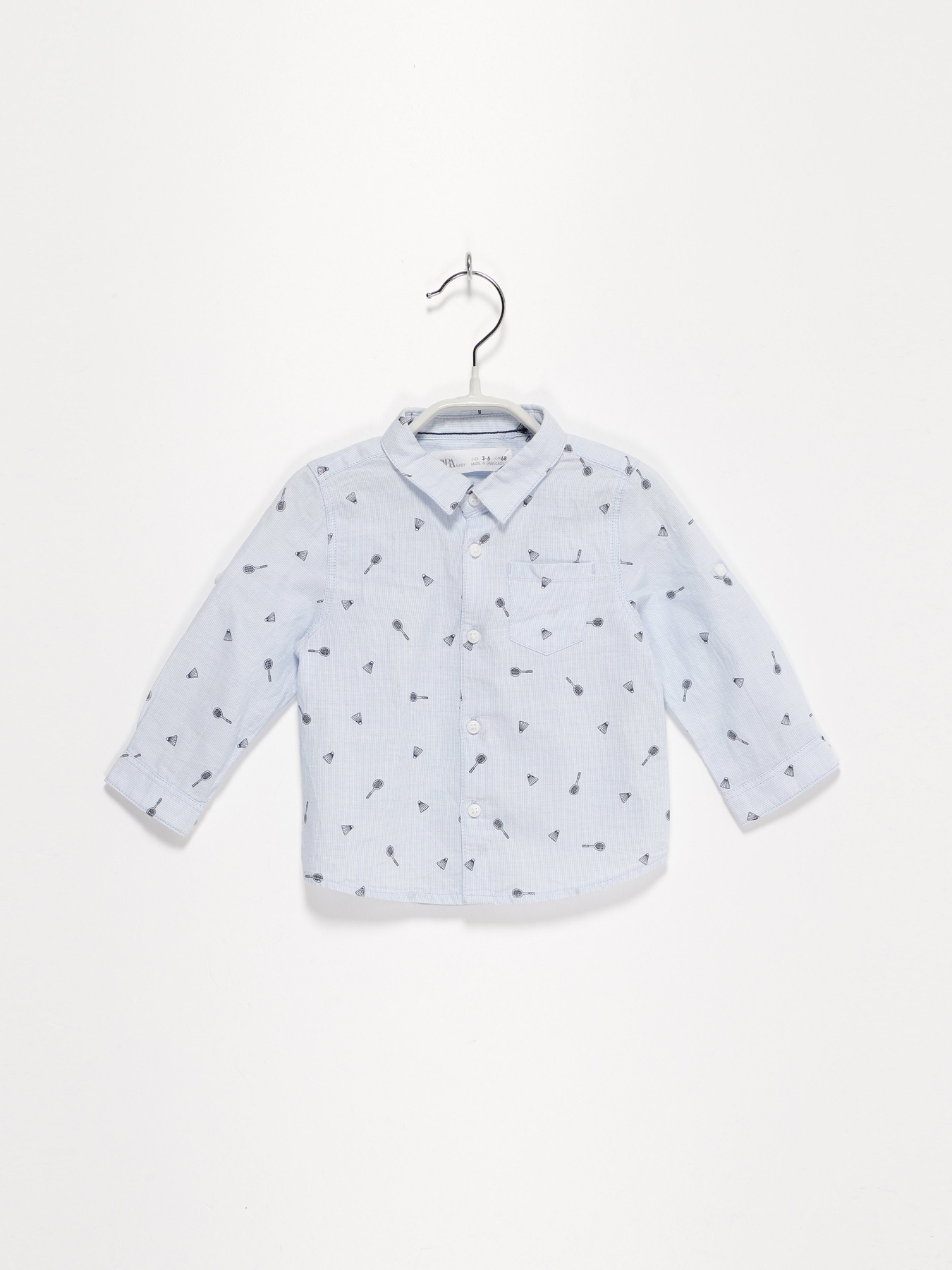 Рубашки ZARA модель 8574/501/427_синій комб. Рубашки ZARA модель 8574/501/427_синій комб. Фото