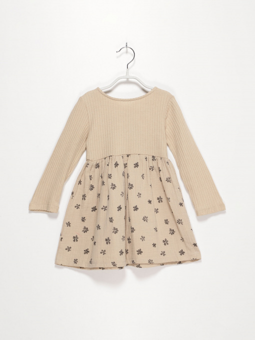 Платья ZARA модель 0485/527/8060_бежевий комб. Фото