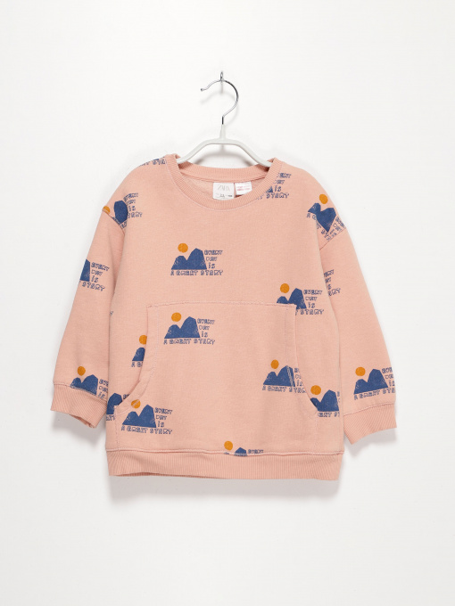 Худи и свитшоты ZARA модель 6224/560/9260_рожевий комб. Фото