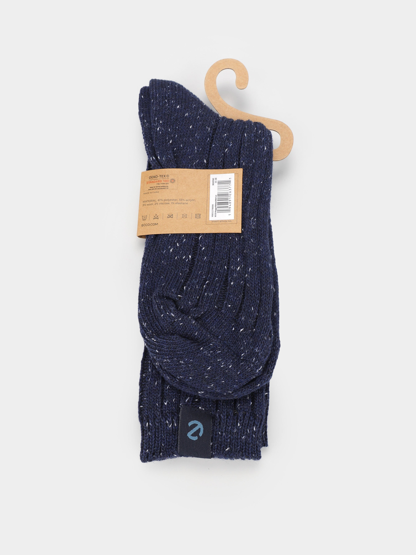 Шкарпетки та гольфи ECCO Hygge Ribbed Mid Cut модель 908552790006 Фото
