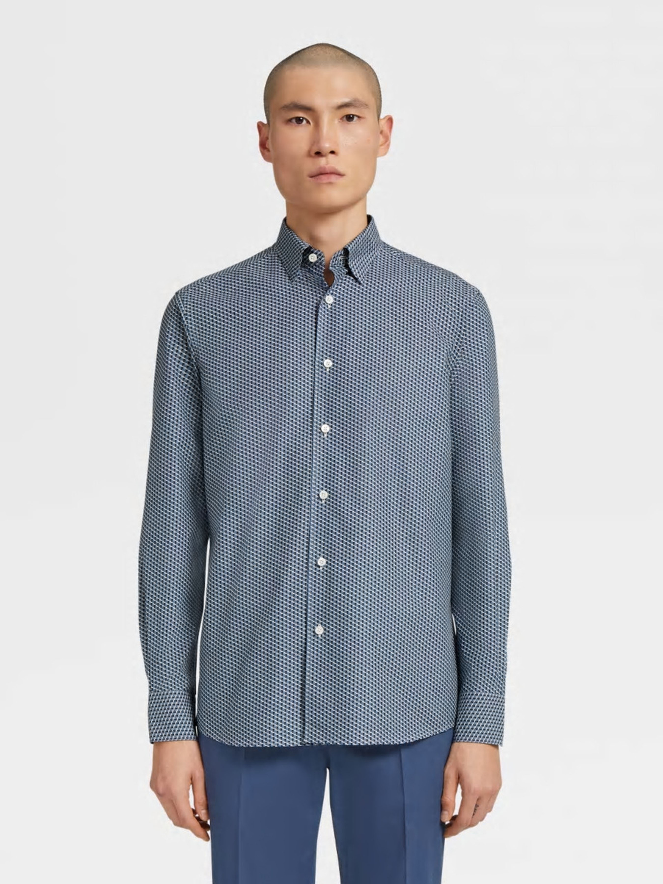Сорочки Zegna модель SH313823_Синій Сорочки Zegna модель SH313823_Синій Фото
