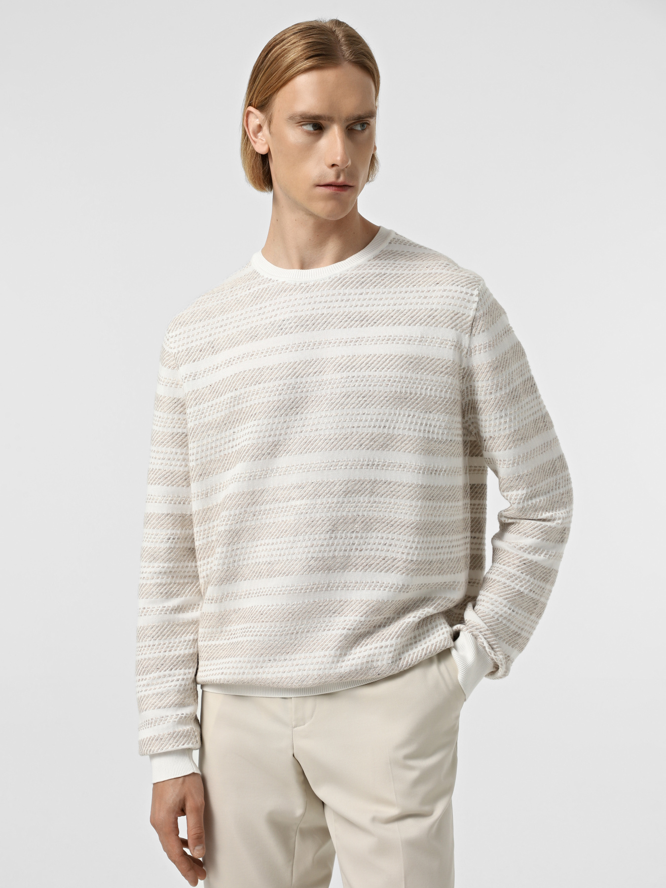Светри та кардигани Zegna модель KN310937_Бежевий Светри та кардигани Zegna модель KN310937_Бежевий Фото