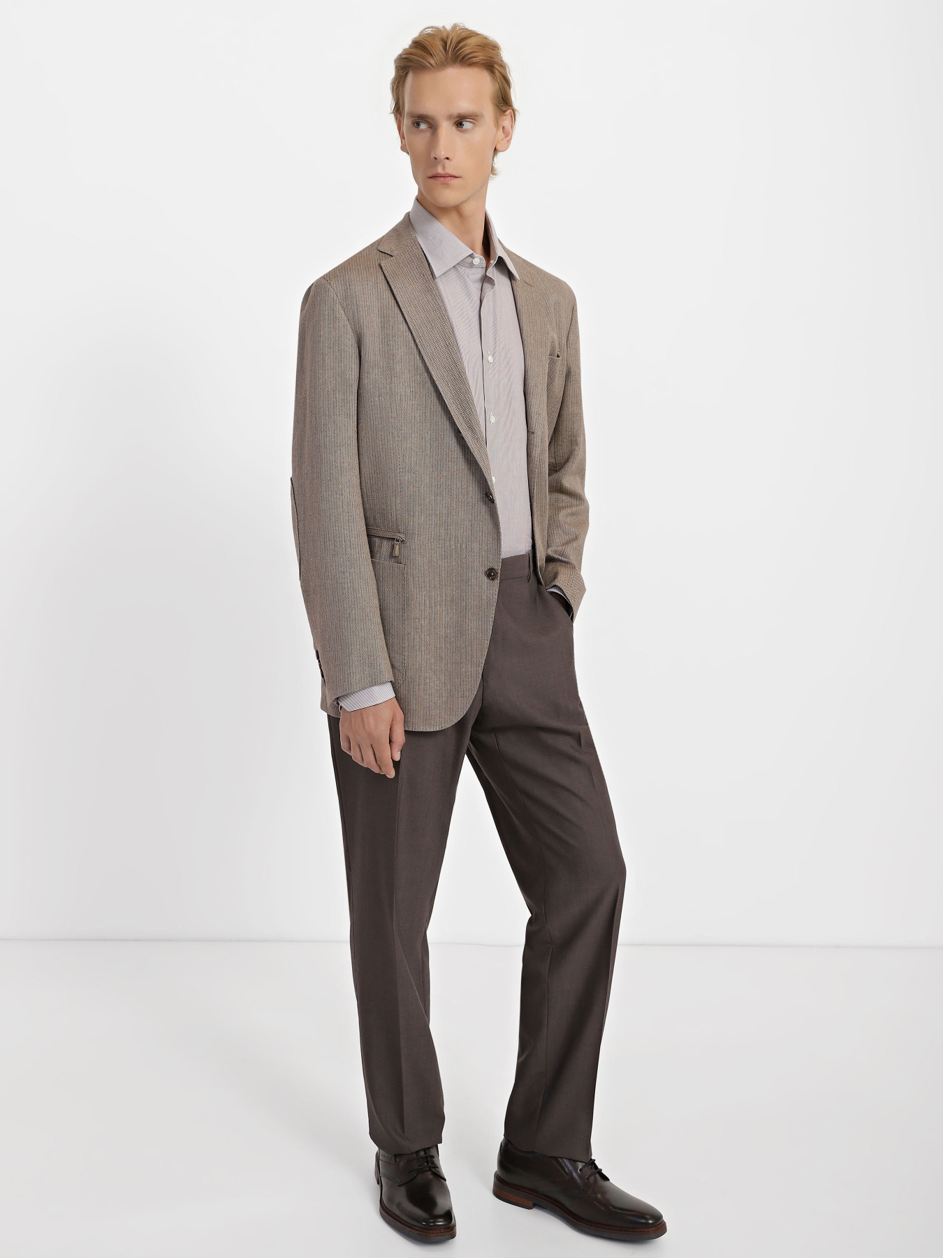 Штани Zegna модель TR8567_Коричневий Штани Zegna модель TR8567_Коричневий Фото