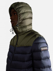 Куртки та дублянки Napapijri Aerons Hood Colour-block Puffer модель NP0A4GJLMB11 Фото