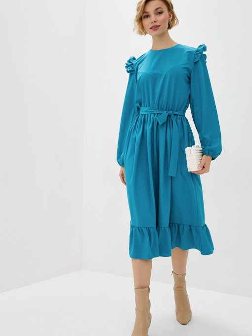 Платья ISSA Plus модель 12197_turquoise Фото