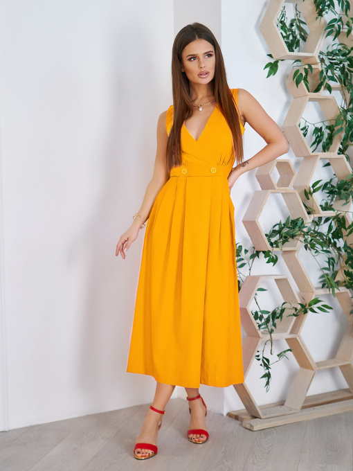 Сукні ISSA Plus модель 11757_mustard Фото