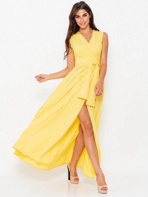 Сукні ISSA Plus модель 10909_yellow Фото