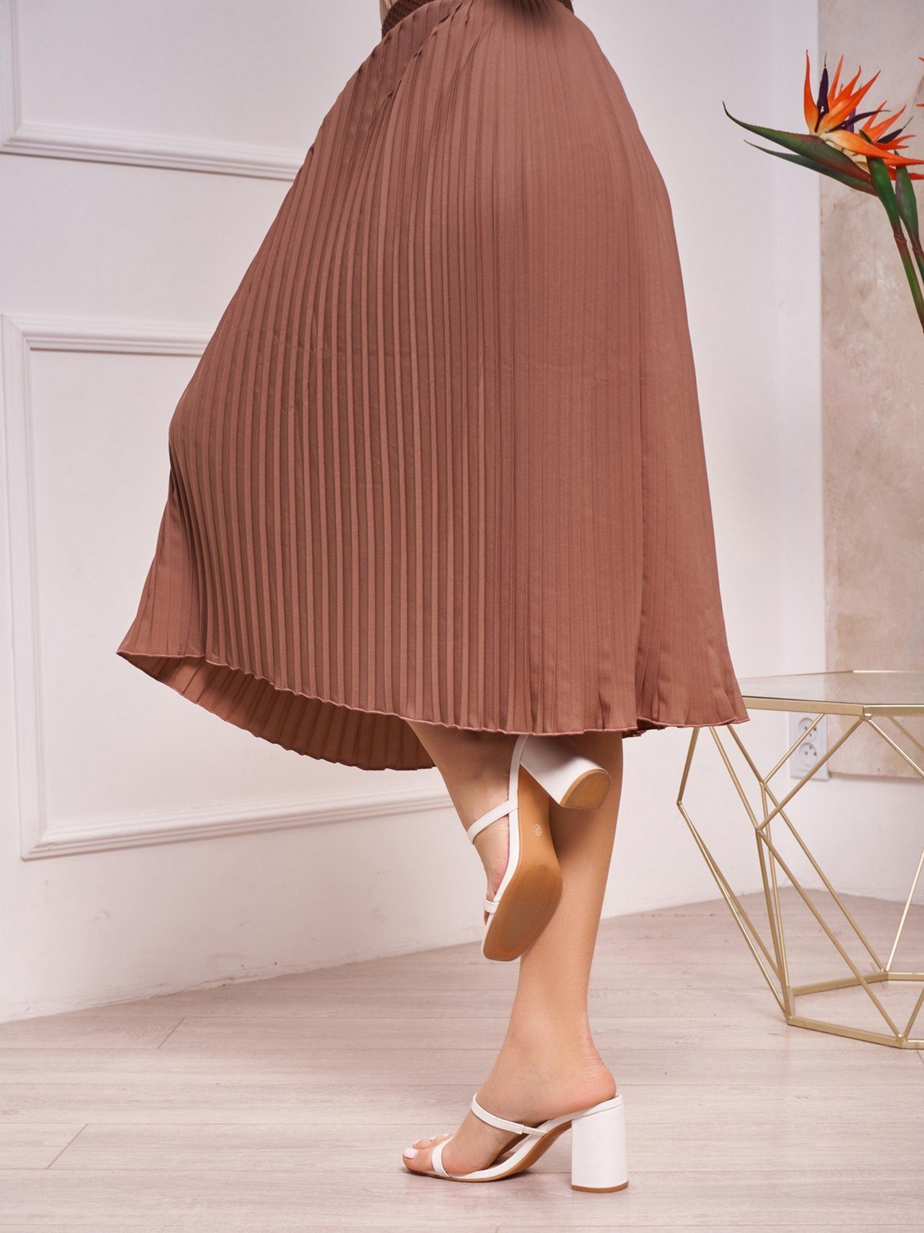 Юбки ISSA Plus модель 13263_brown Фото