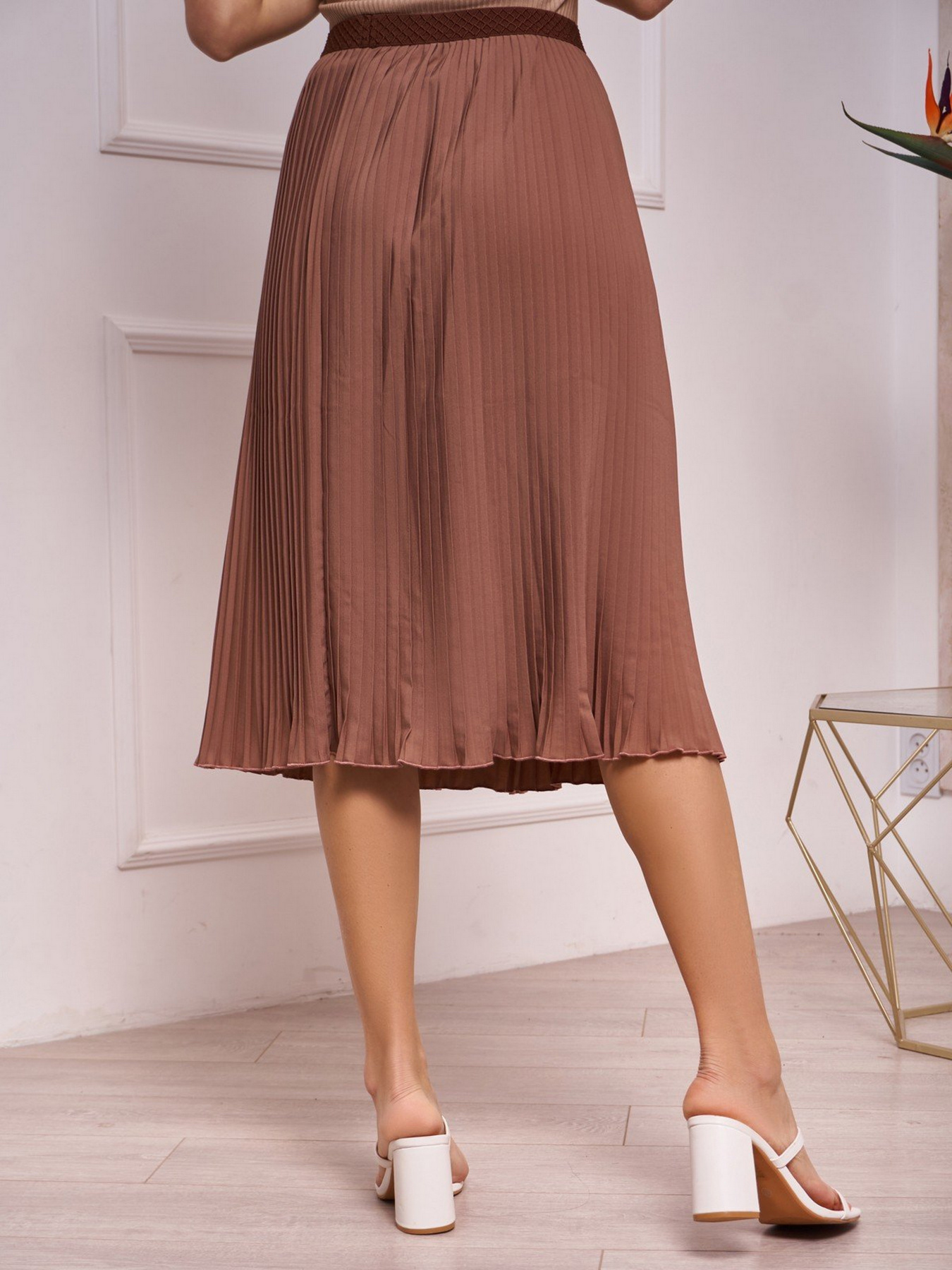 Юбки ISSA Plus модель 13263_brown Фото