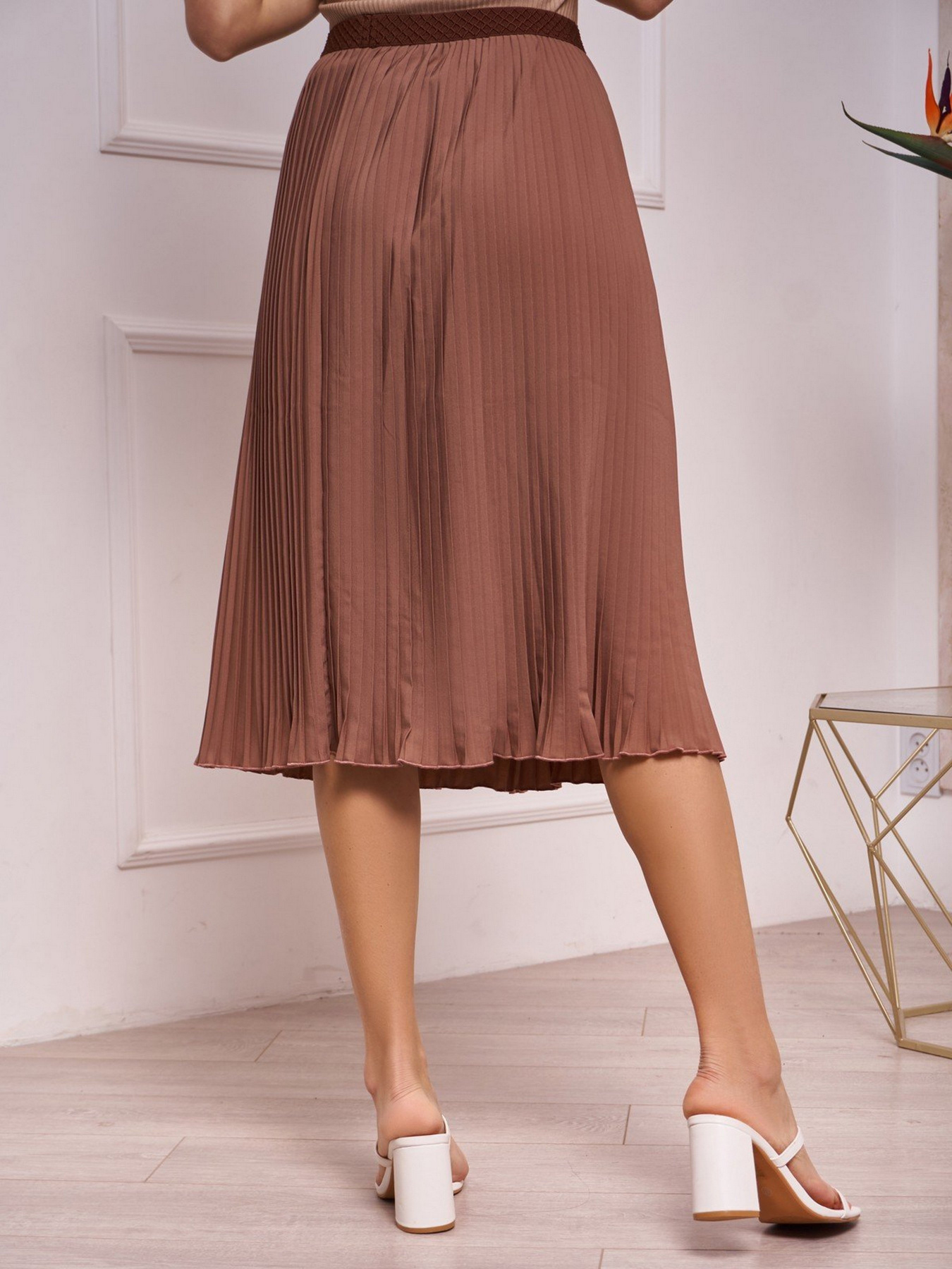 Юбки ISSA Plus модель 13263_brown Фото
