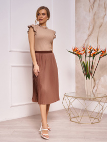 Юбки ISSA Plus модель 13263_brown Фото