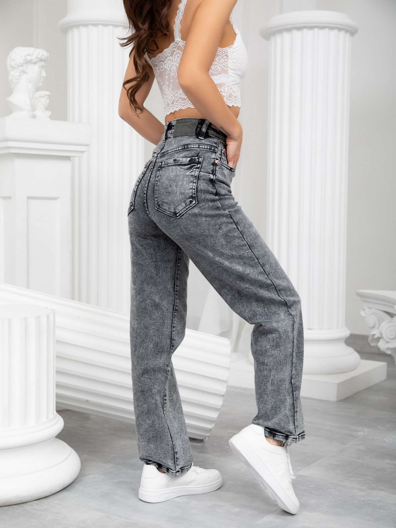 Джинси ISSA Plus модель WN20-232_grey Фото