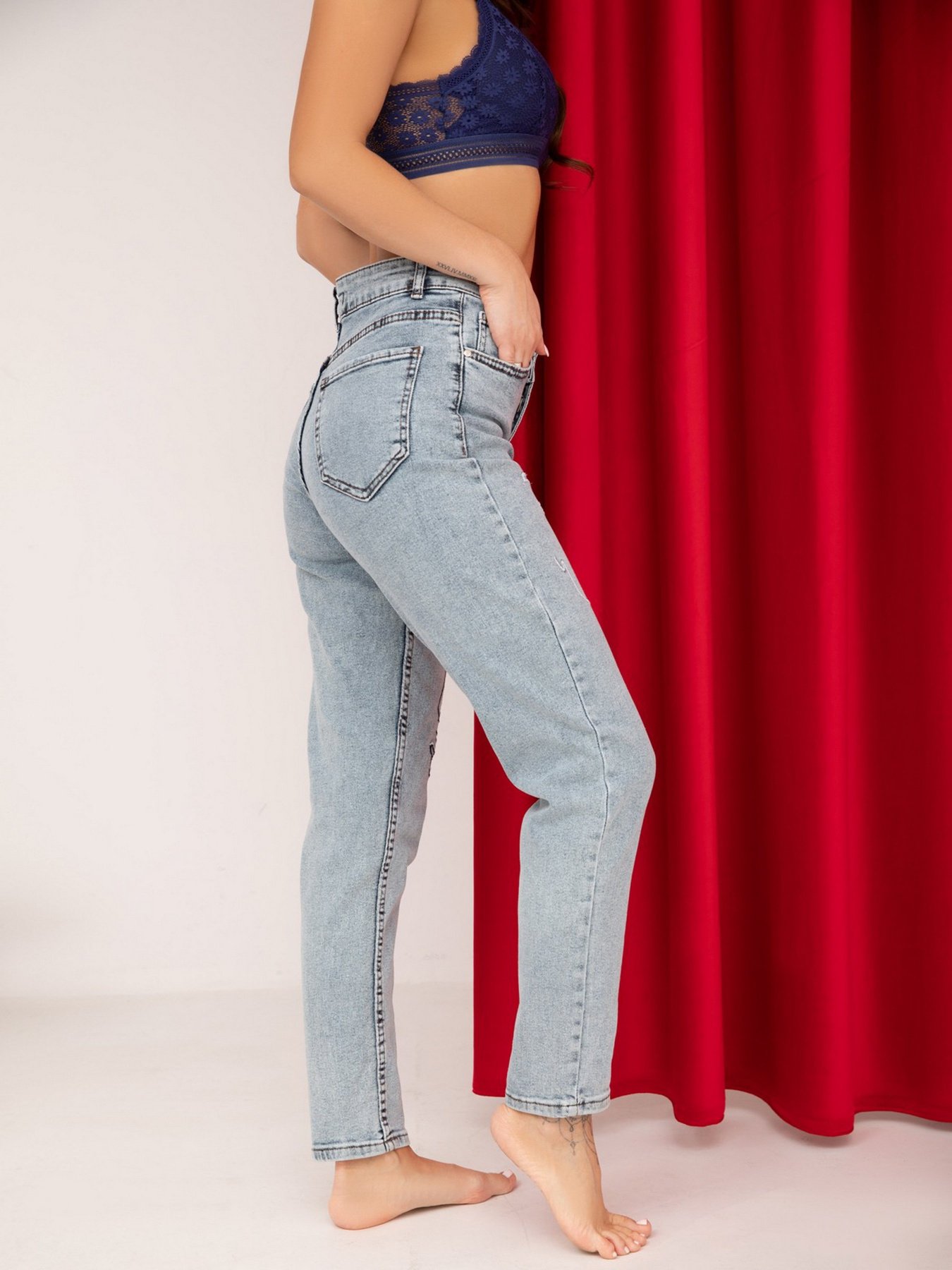Джинси ISSA Plus модель WN20-237_blue Джинси ISSA Plus модель WN20-237_blue Фото