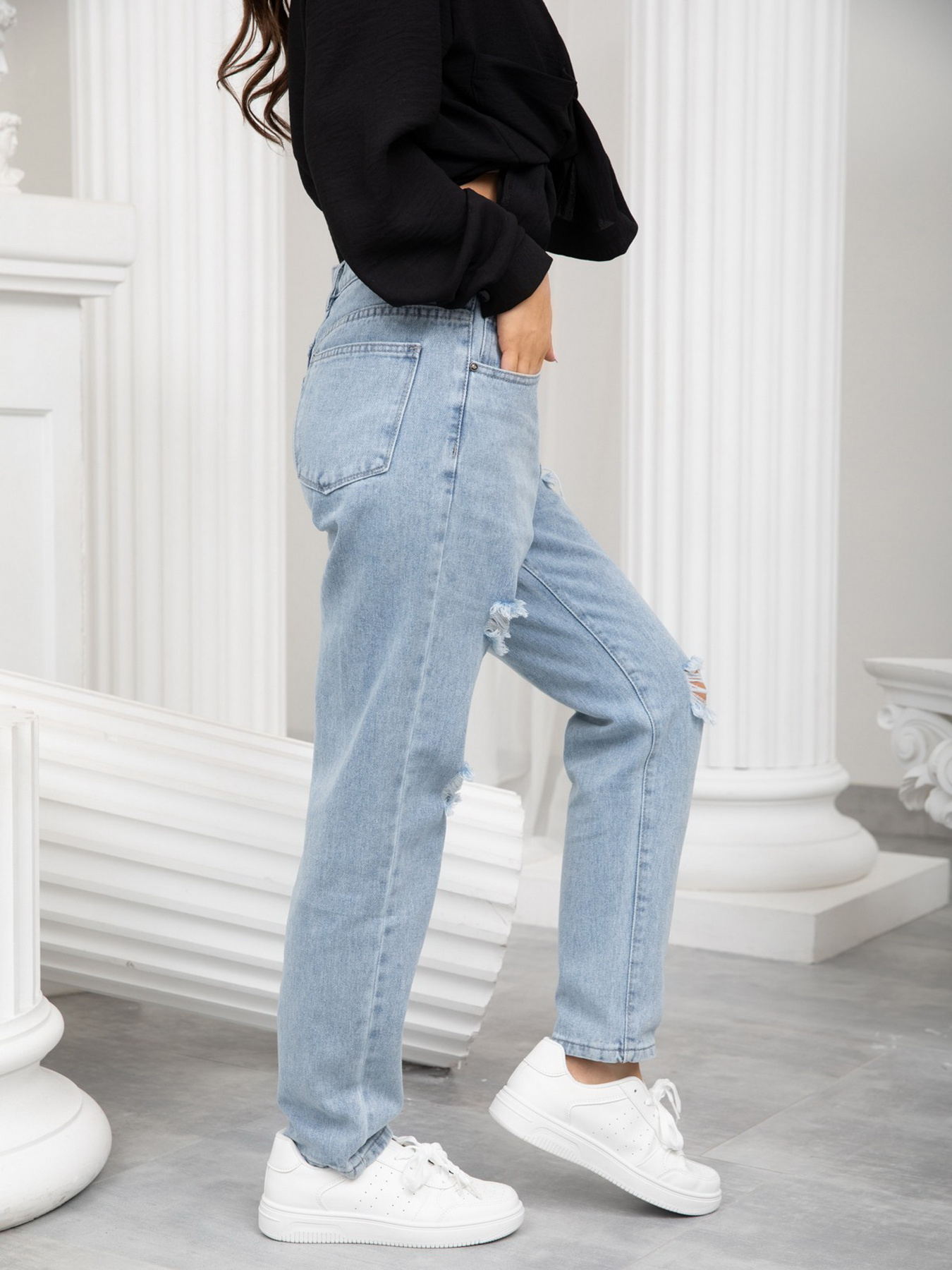 Джинси ISSA Plus модель WN20-245_blue Джинси ISSA Plus модель WN20-245_blue Фото