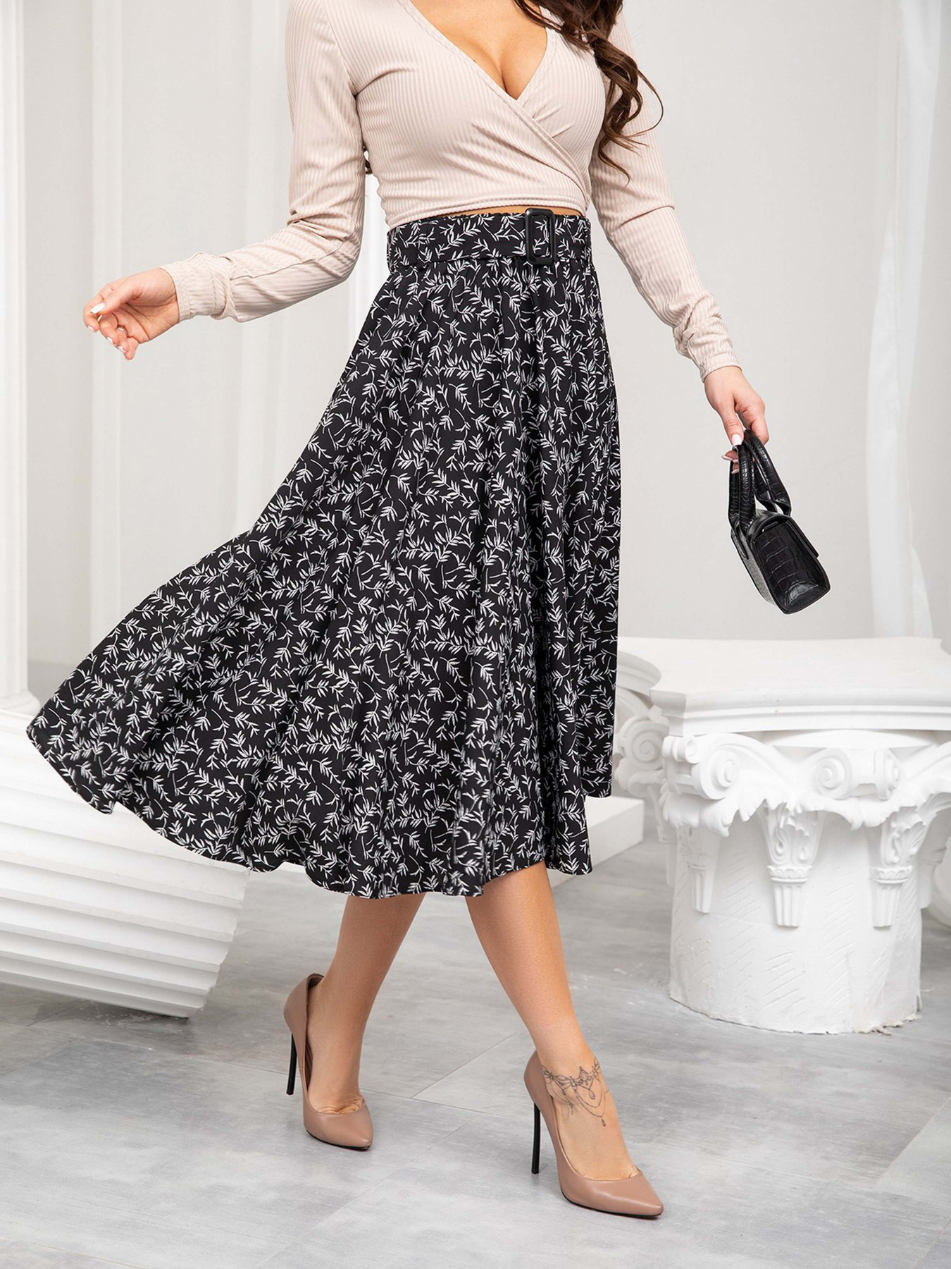 Юбки ISSA Plus модель 13214_black Фото