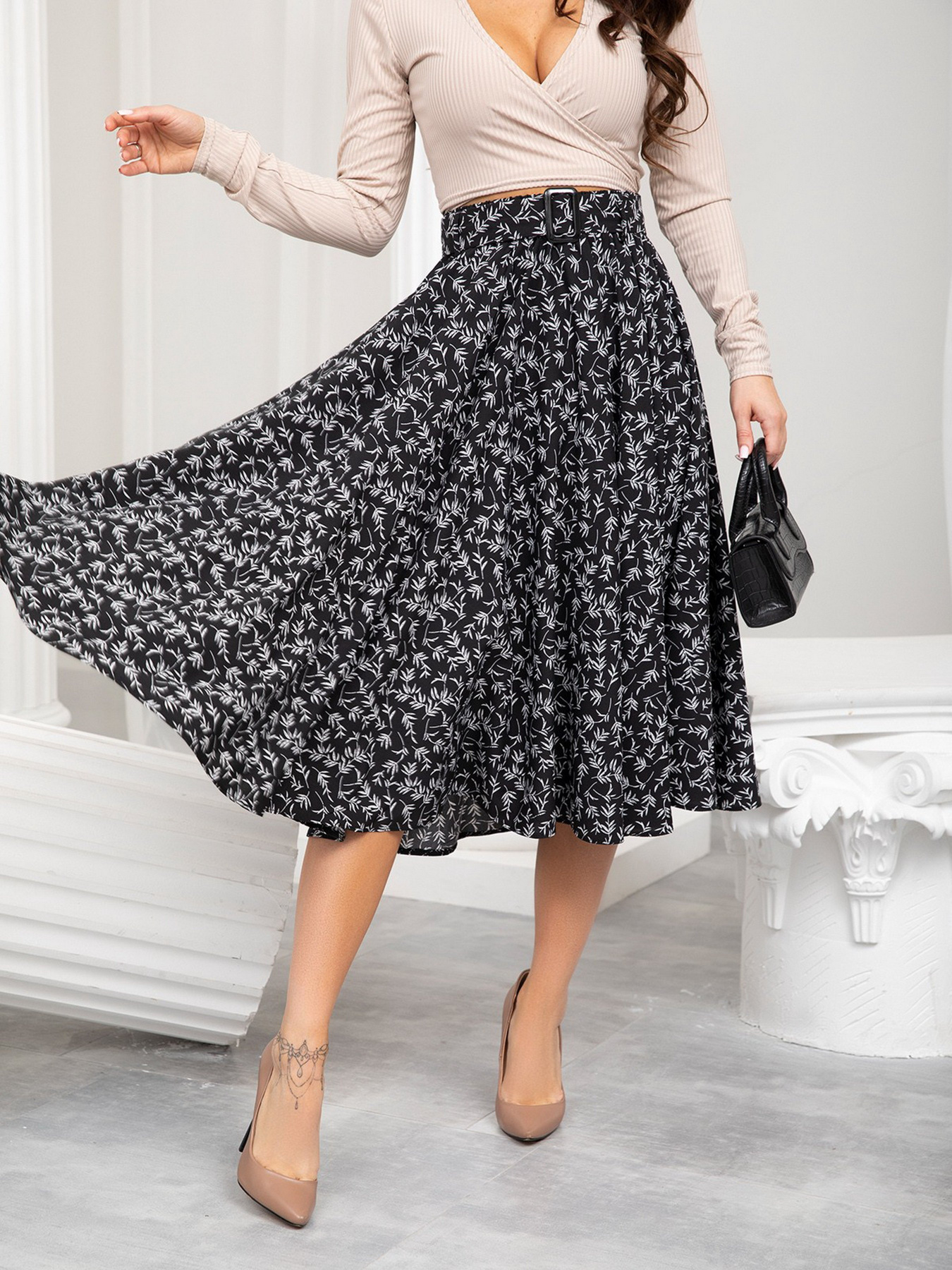 Юбки ISSA Plus модель 13214_black Фото