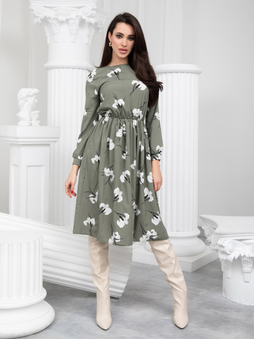 Платья ISSA Plus модель 13233_khaki Фото