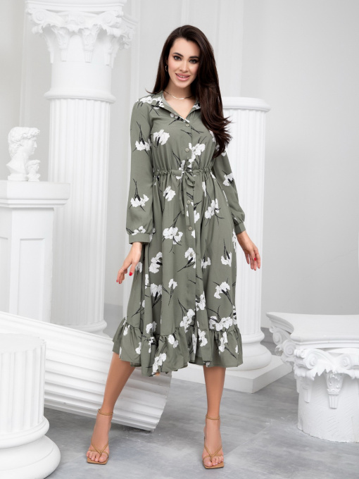 Платья ISSA Plus модель 13236_khaki Фото