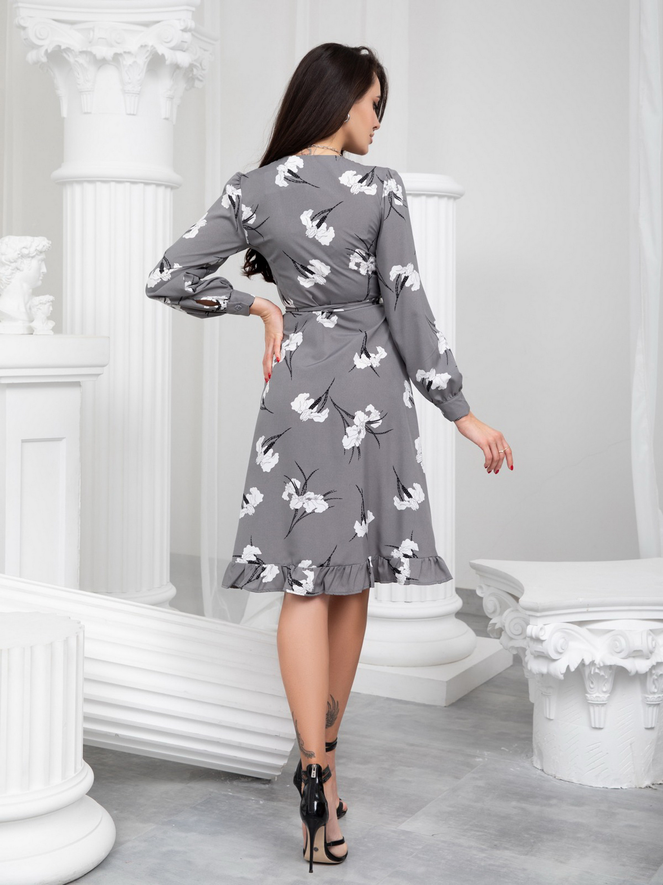 Платья ISSA Plus модель SA-389_grey Платья ISSA Plus модель SA-389_grey Фото