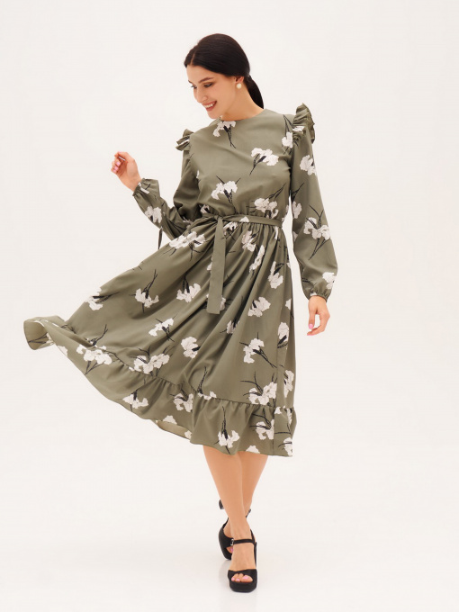 Платья ISSA Plus модель 13299_khaki Фото