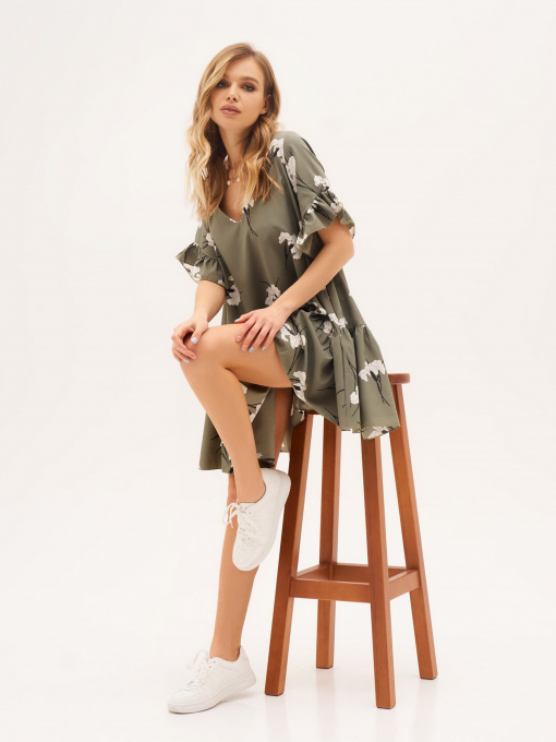 Платья ISSA Plus модель 13307_khaki Фото