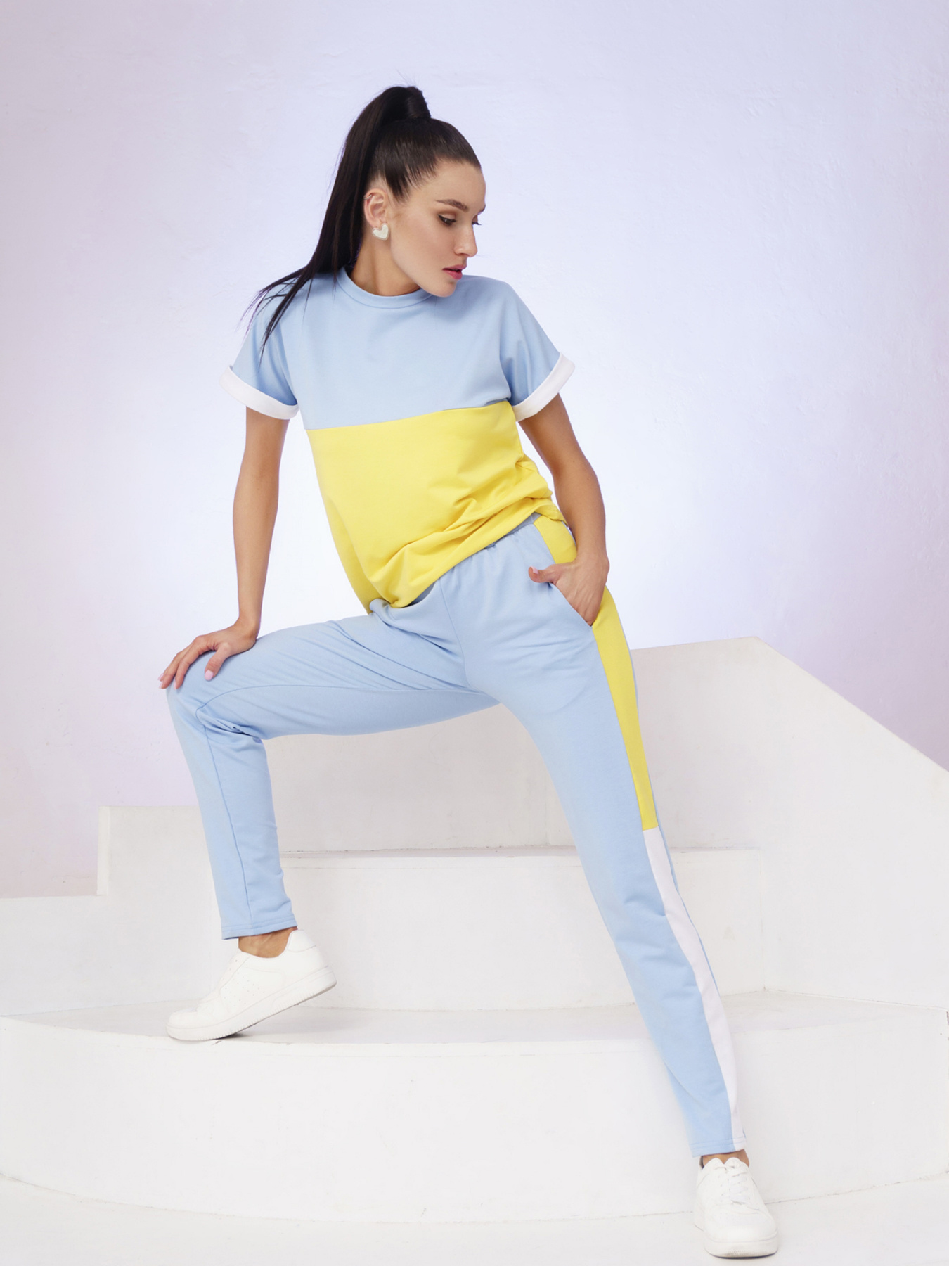 Костюмы ISSA Plus модель 12021_yellowblue Фото
