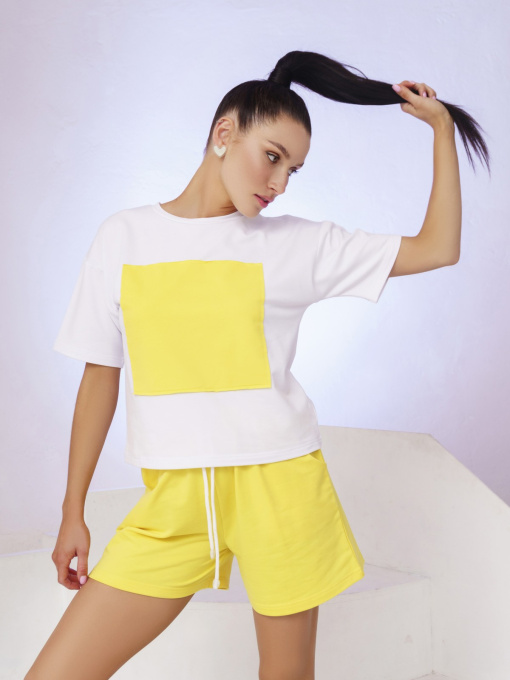 Костюмы ISSA Plus модель 13377_whiteyellow Фото