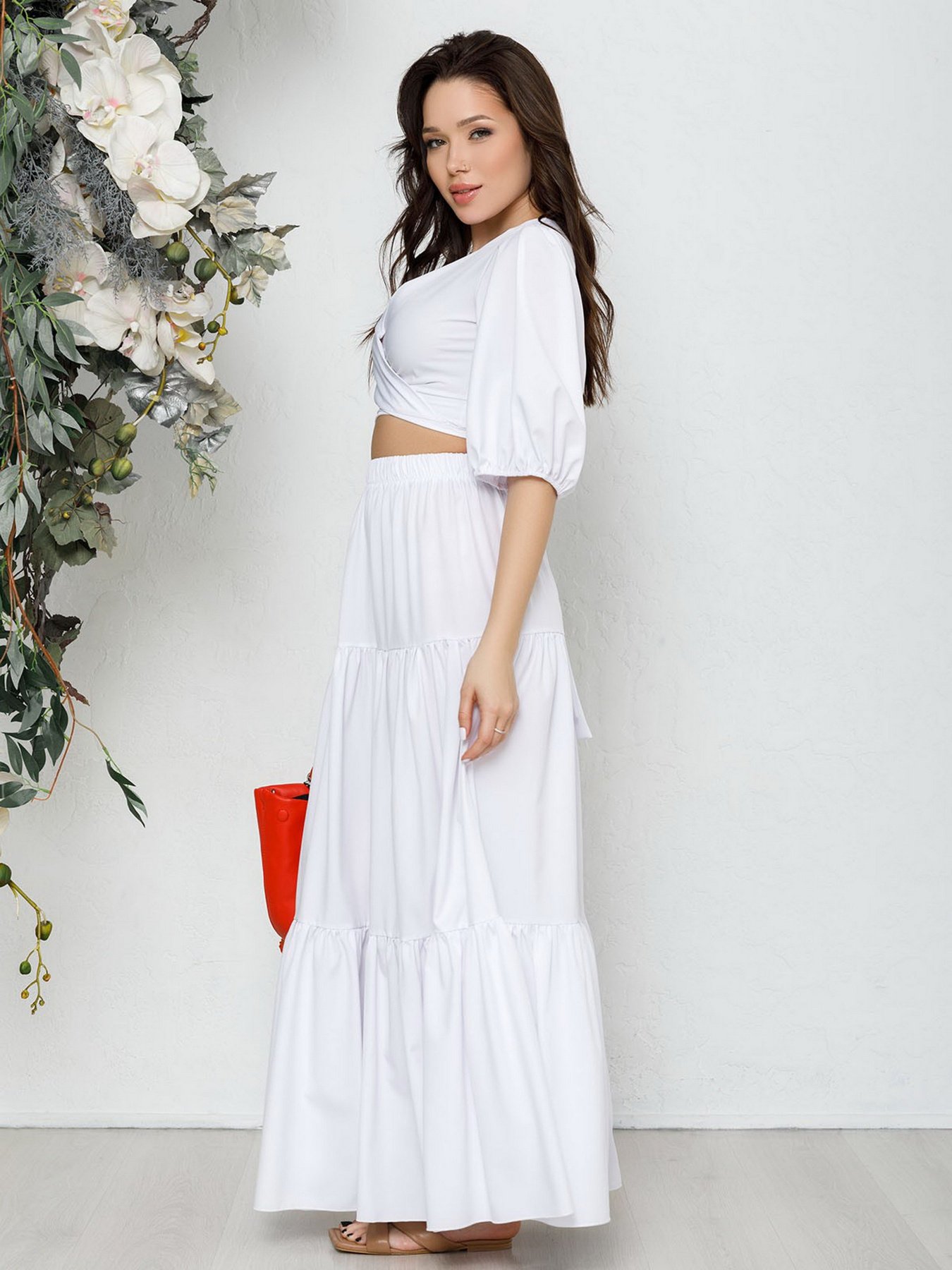Костюмы ISSA Plus модель 12614_white Костюмы ISSA Plus модель 12614_white Фото