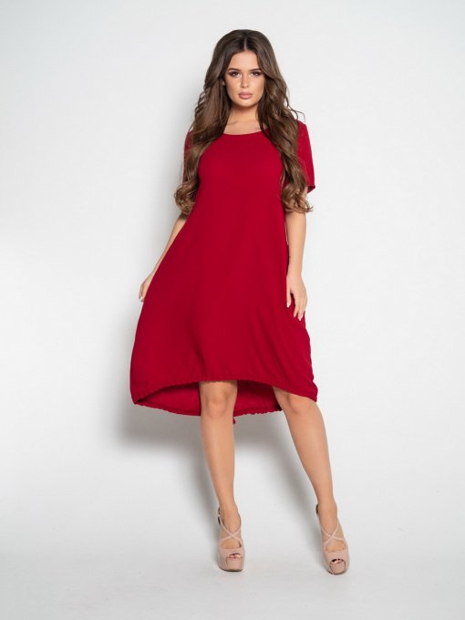 Сукні ISSA Plus модель 10497_burgundy Фото