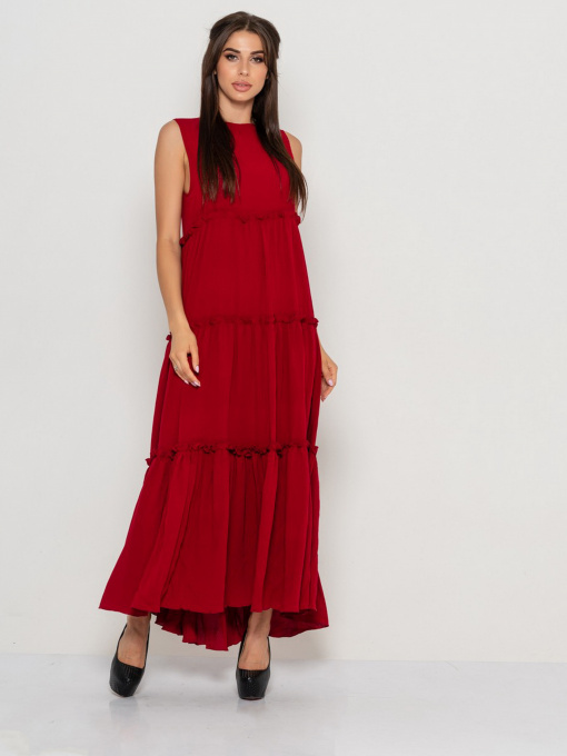 Платья ISSA Plus модель 10887_burgundy Фото