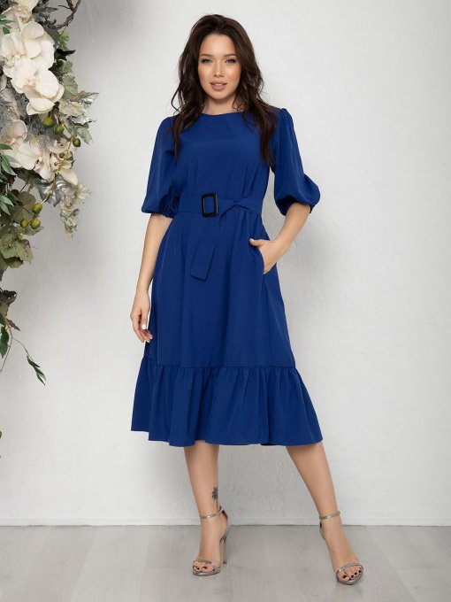 Платья ISSA Plus модель 12583_blue Фото